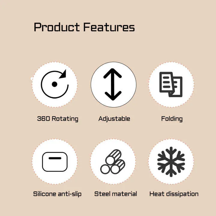 سعر المصنع لاب توب ألومنيوم مرن مريح هاتف . Factory Price Flexible Aluminum Laptop Stand