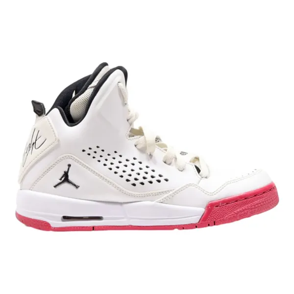 AIR JORDAN High Top Trainers White Leather Girls UK 4