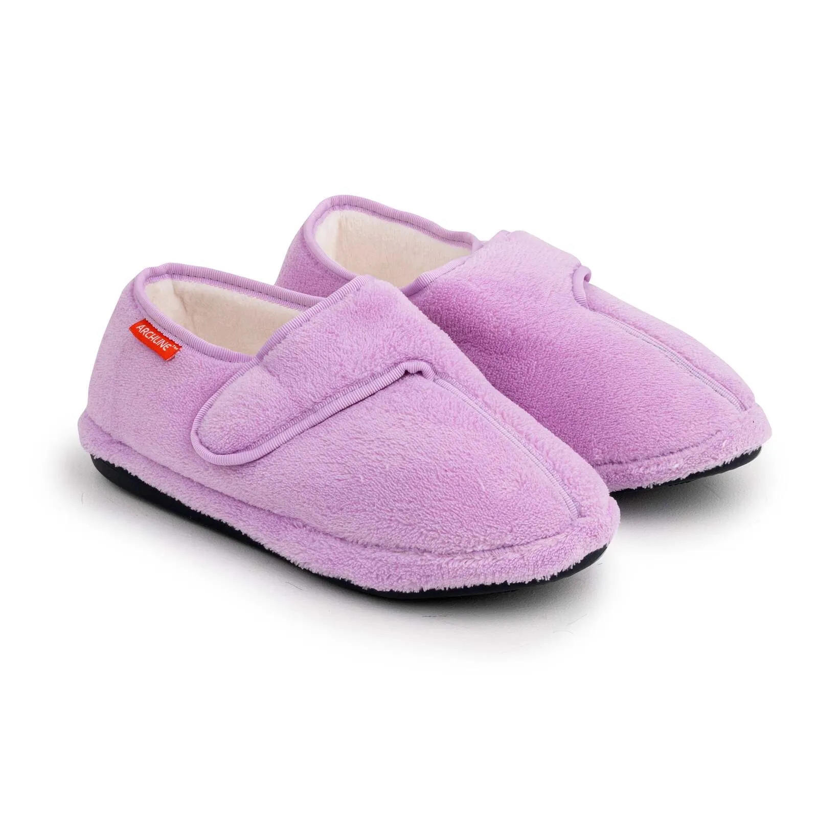 ARCHLINE Orthotic Plus Slippers Closed Scuffs Pain Relief Moccasins - Lilac - EU 37