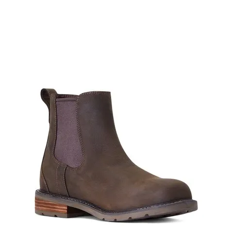 Ariat Men's 6" Groundbreaker Chelsea Java Brown Waterproof Round Toe Ankle Boot