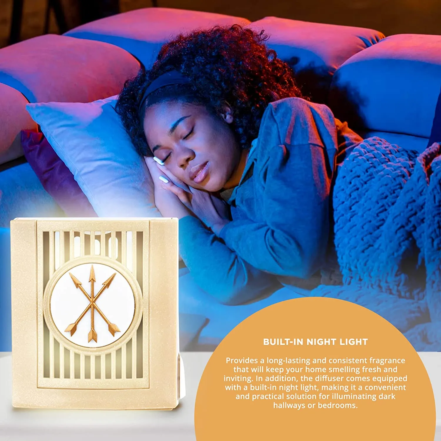 Arrows Plugables® ScentSlide® Plugin Night Light Diffuser with 1 Fragrance Wafer - Frosted Sandstone