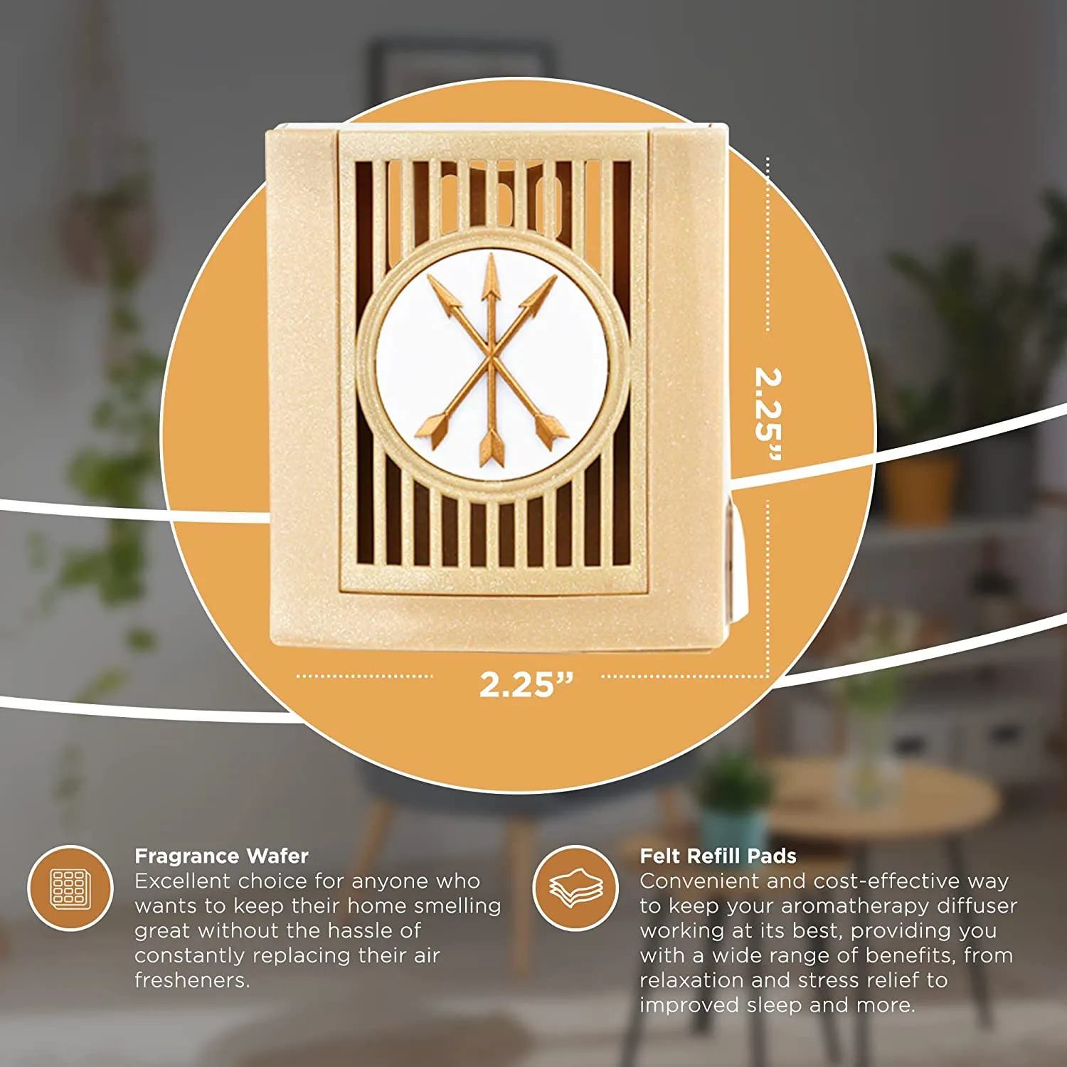 Arrows Plugables® ScentSlide® Plugin Night Light Diffuser with 1 Fragrance Wafer - Frosted Sandstone