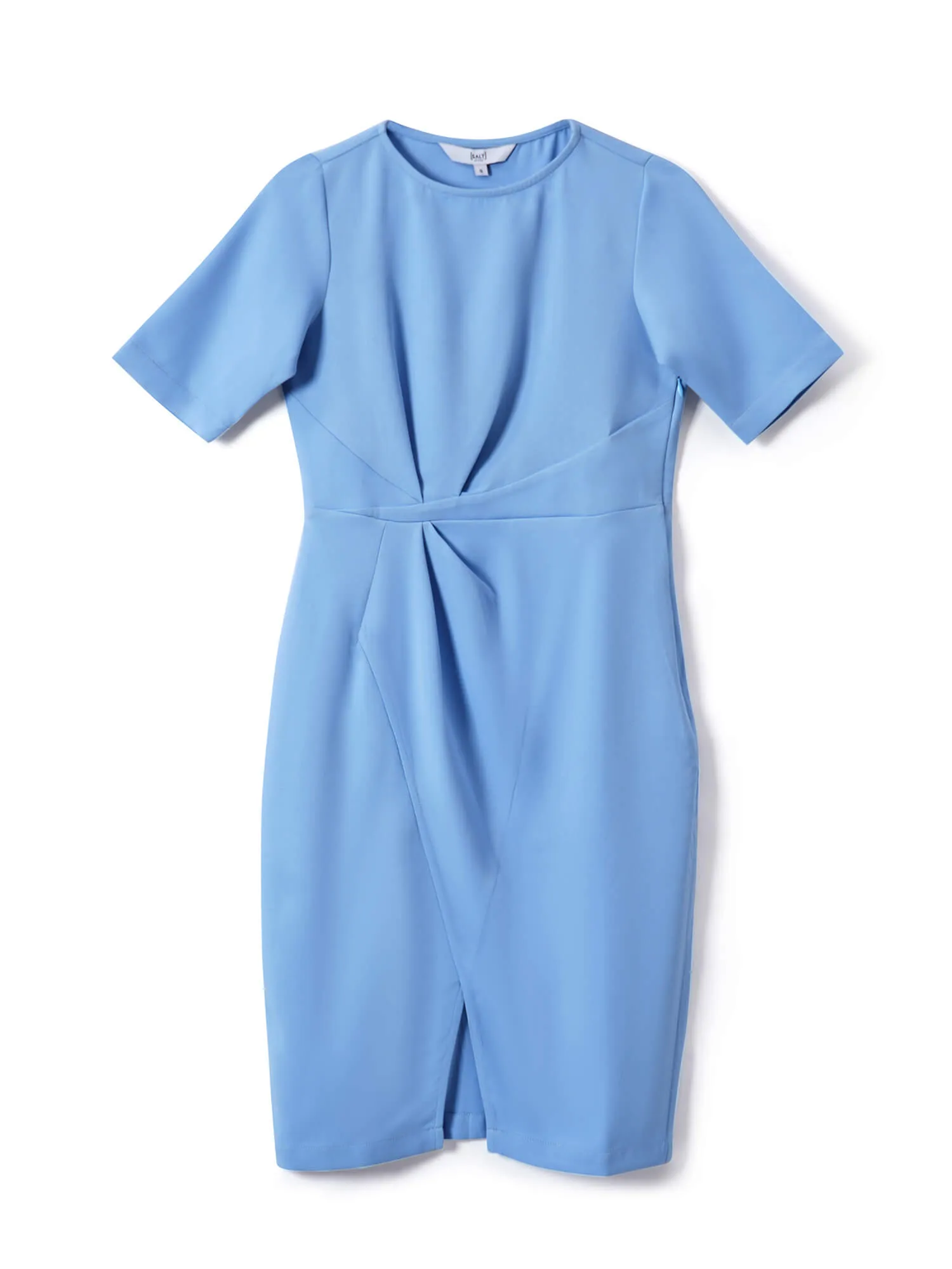 Aspiring Draped Sheath Dress - Sky Blue