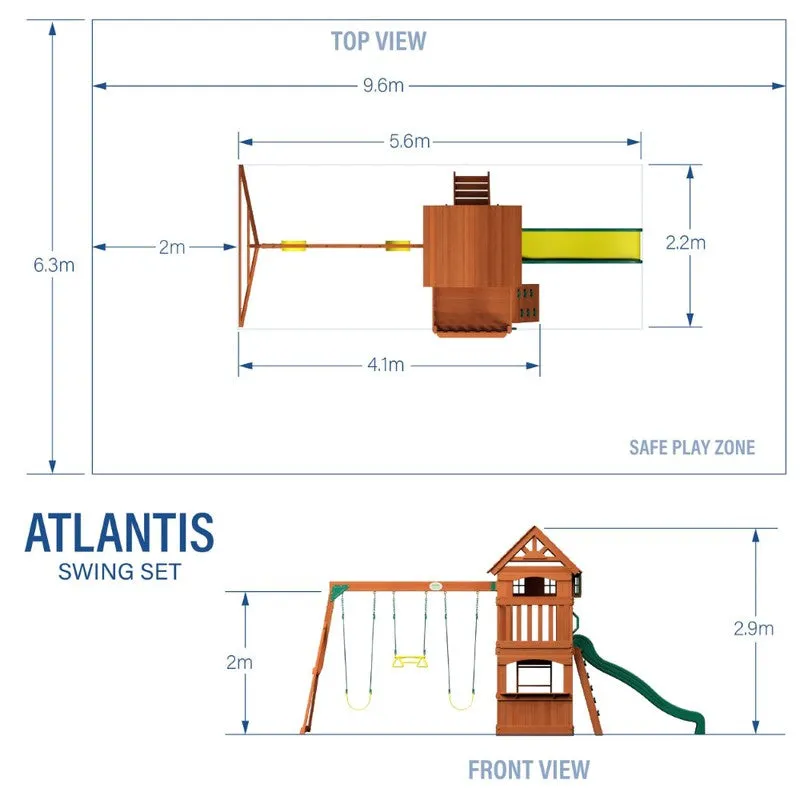 Atlantic Play Tower (incl. swings) - (COD Not Available)