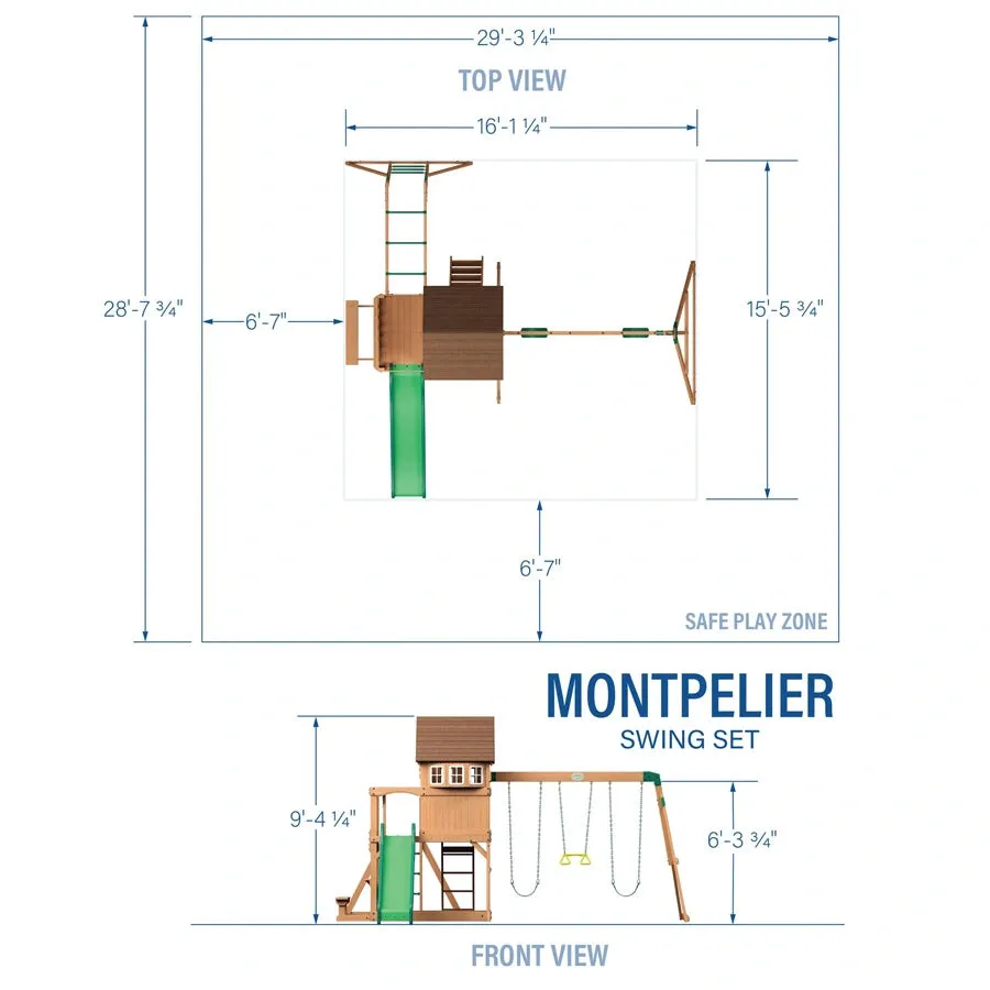 Backyard Discovery Montpelier Wooden Swing Set
