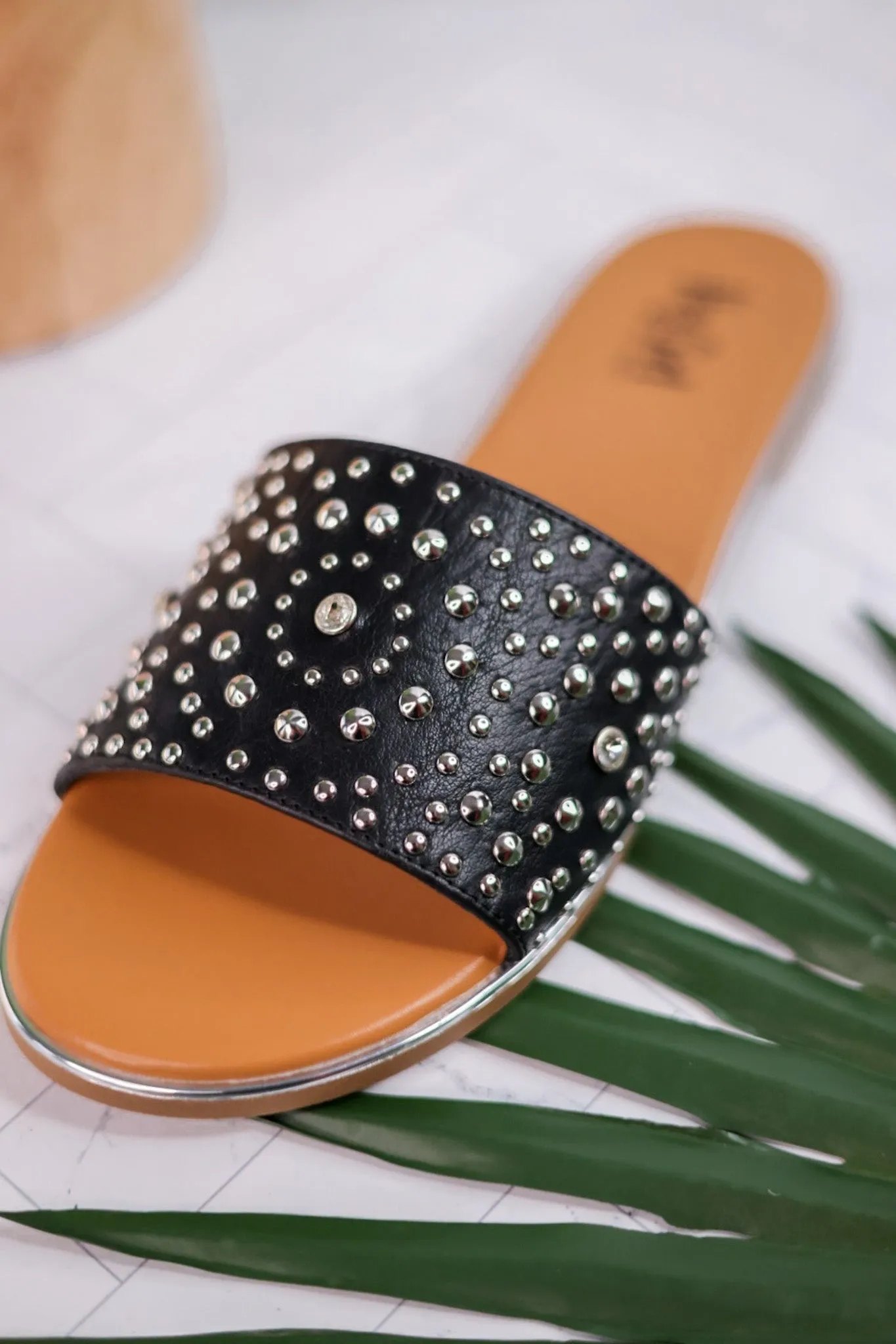 Bail Money Black Studded Sandals