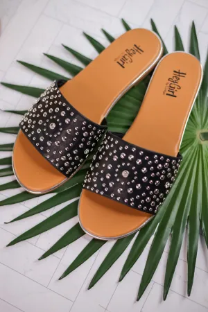 Bail Money Black Studded Sandals