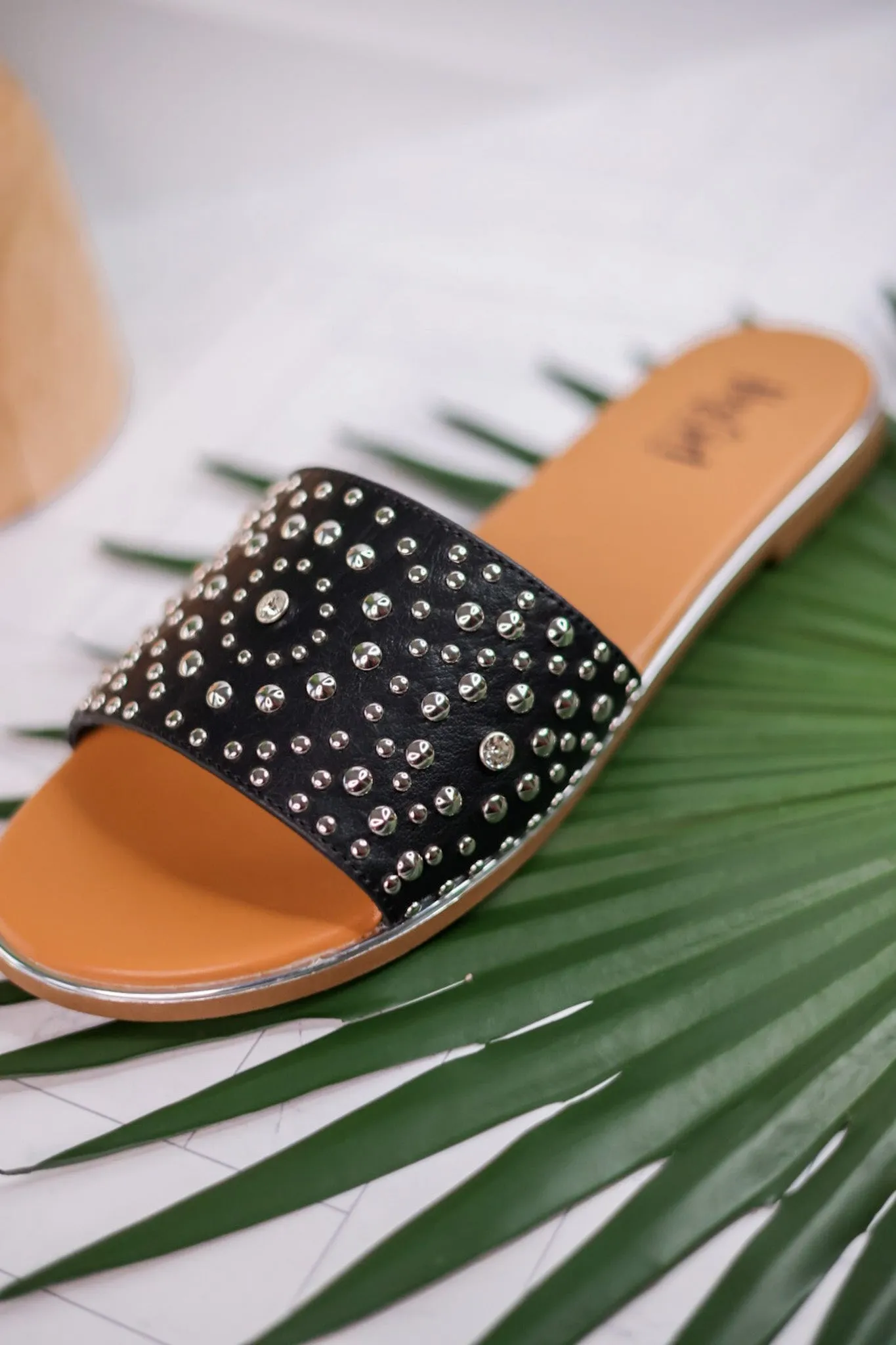 Bail Money Black Studded Sandals
