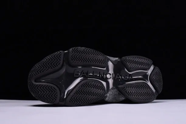 BalenciagaWMNS Vintage Triple S Trainers - Triple Black Distressed
