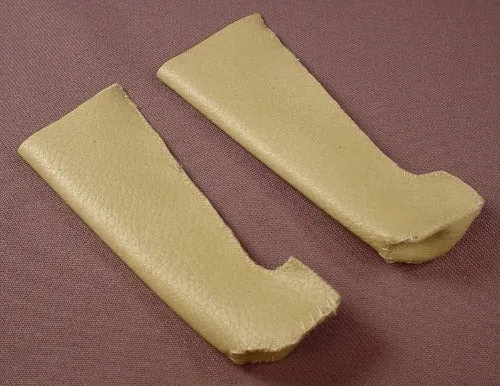 Barbie Doll Size Pair Of Faux Leather Tall Mukluks Or Moccasins, Boots