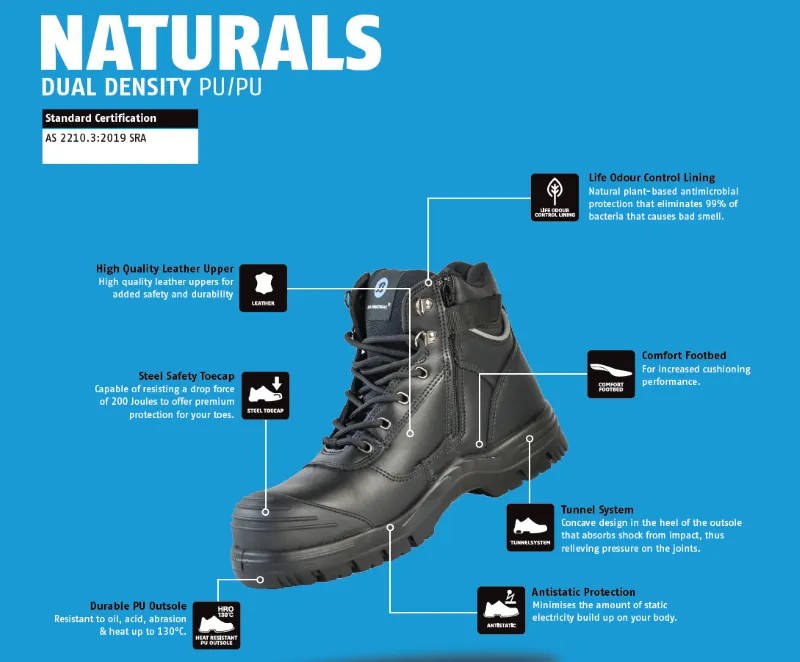 Bata - Safety Boots - Saturn Naturals Black (Size 11)