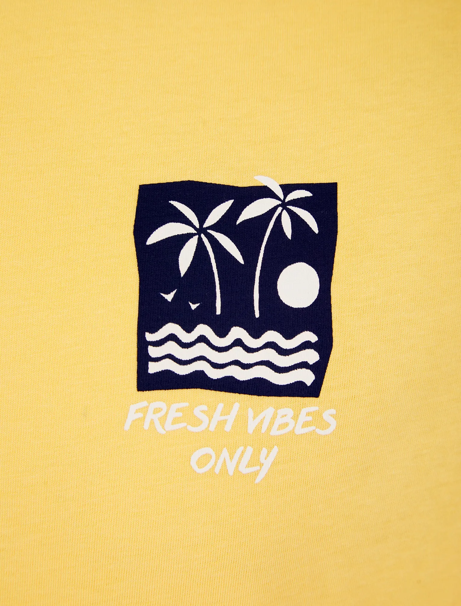 Better Tomorrow Motif Cotton Jersey T-Shirt in Golden Cream - South Shore