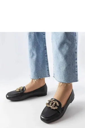 Black eco-leather moccasins