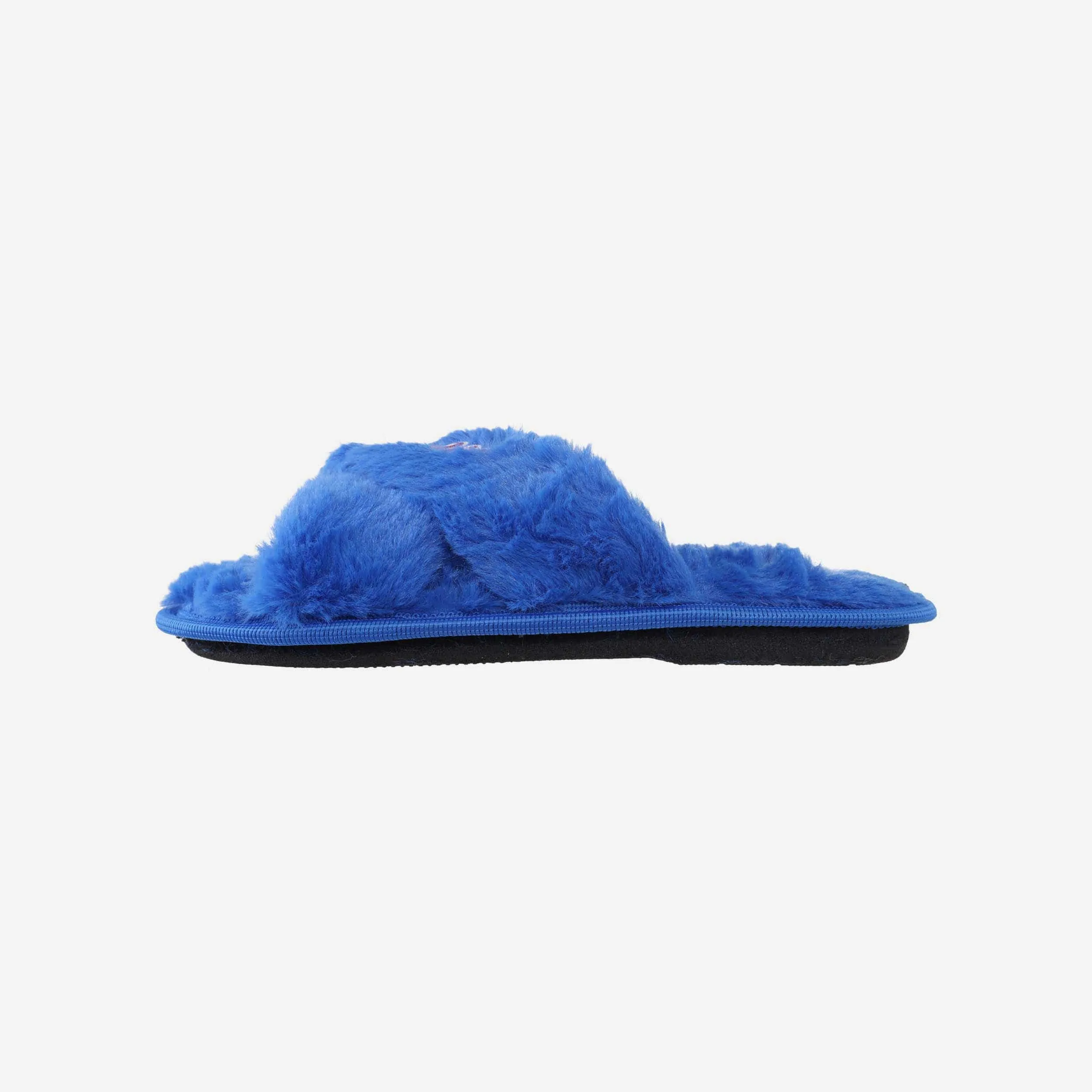 Buffalo Bills Womens Script Wordmark Fur Cross Slide