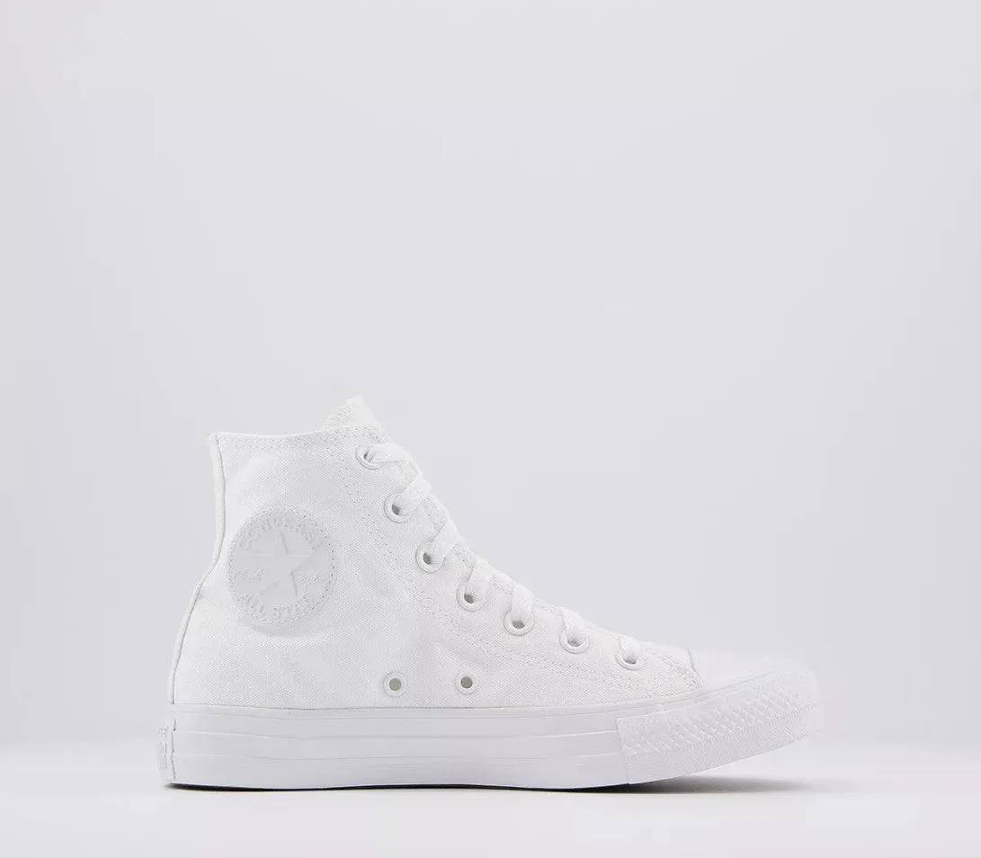 Converse All Star Hi White Mono Trainers