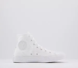 Converse All Star Hi White Mono Trainers