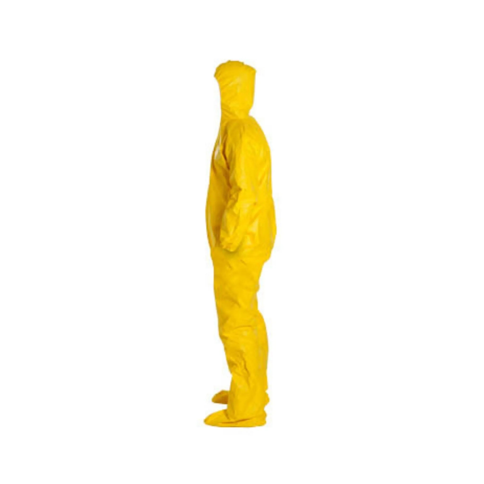 DUPONT QC127 Tychem® 2000 Coverall, Case of 12, Attached Hood, Elastic Wrists and Ankles, Zipper Front, Storm Flap