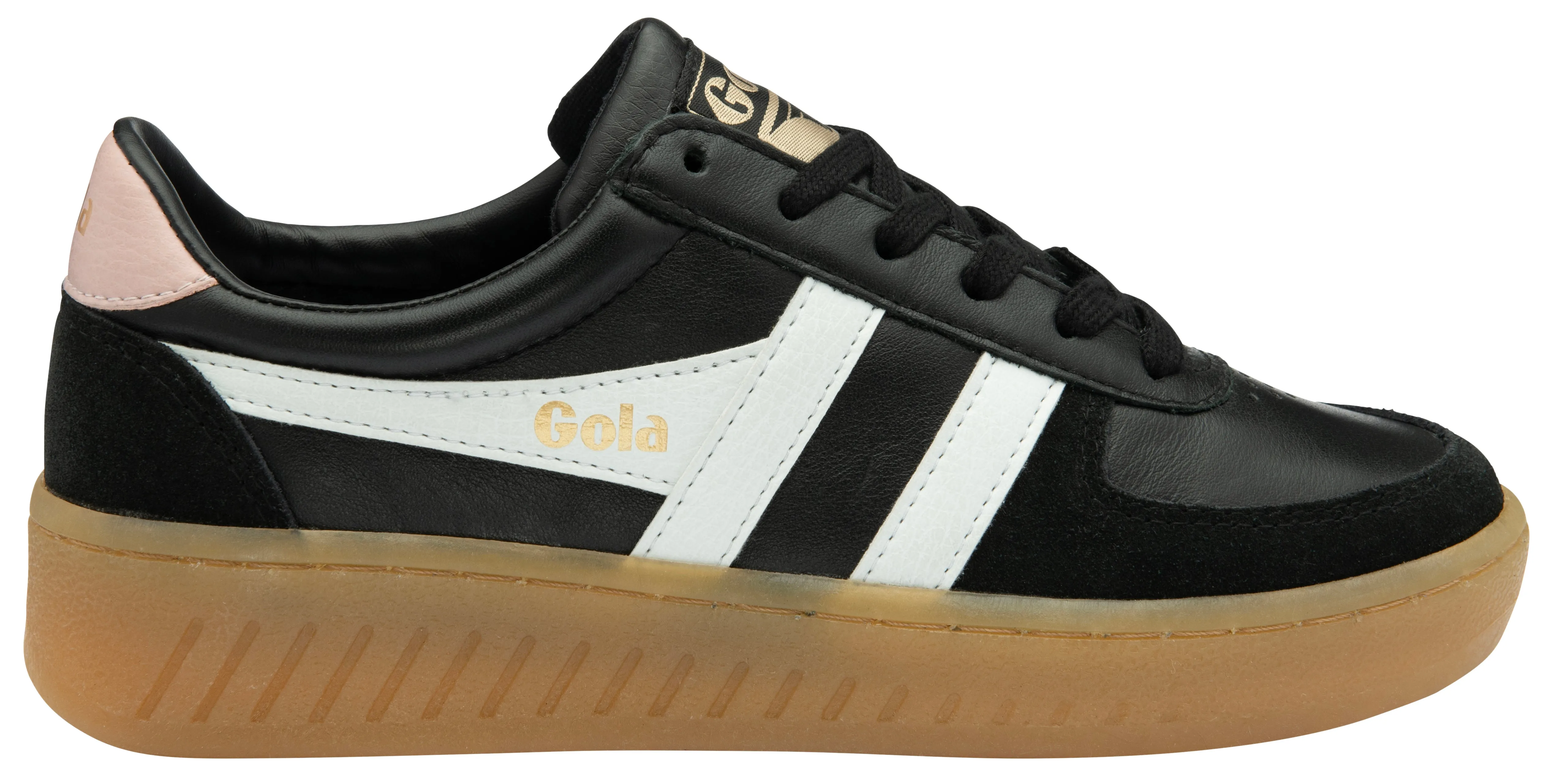 Gola Women's Trainers | Grandslam Elite | Black & Pink Gum