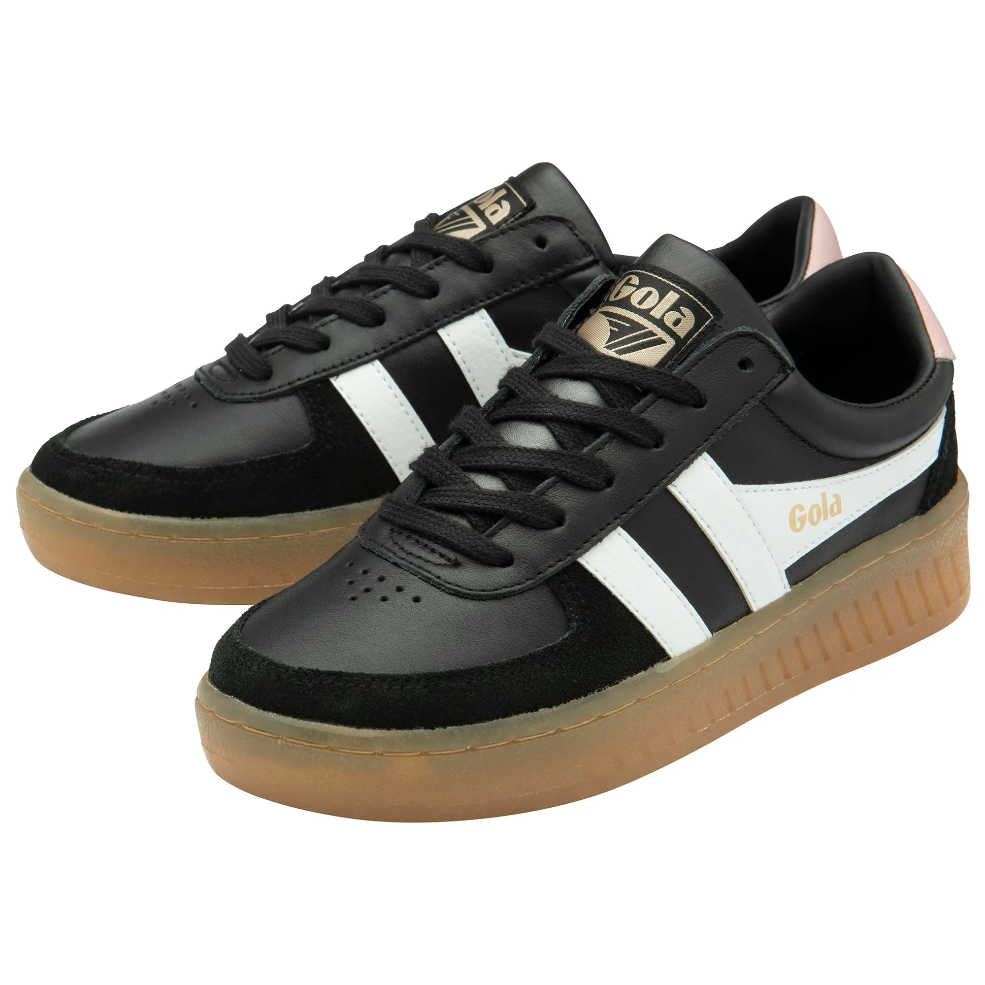 Gola Women's Trainers | Grandslam Elite | Black & Pink Gum