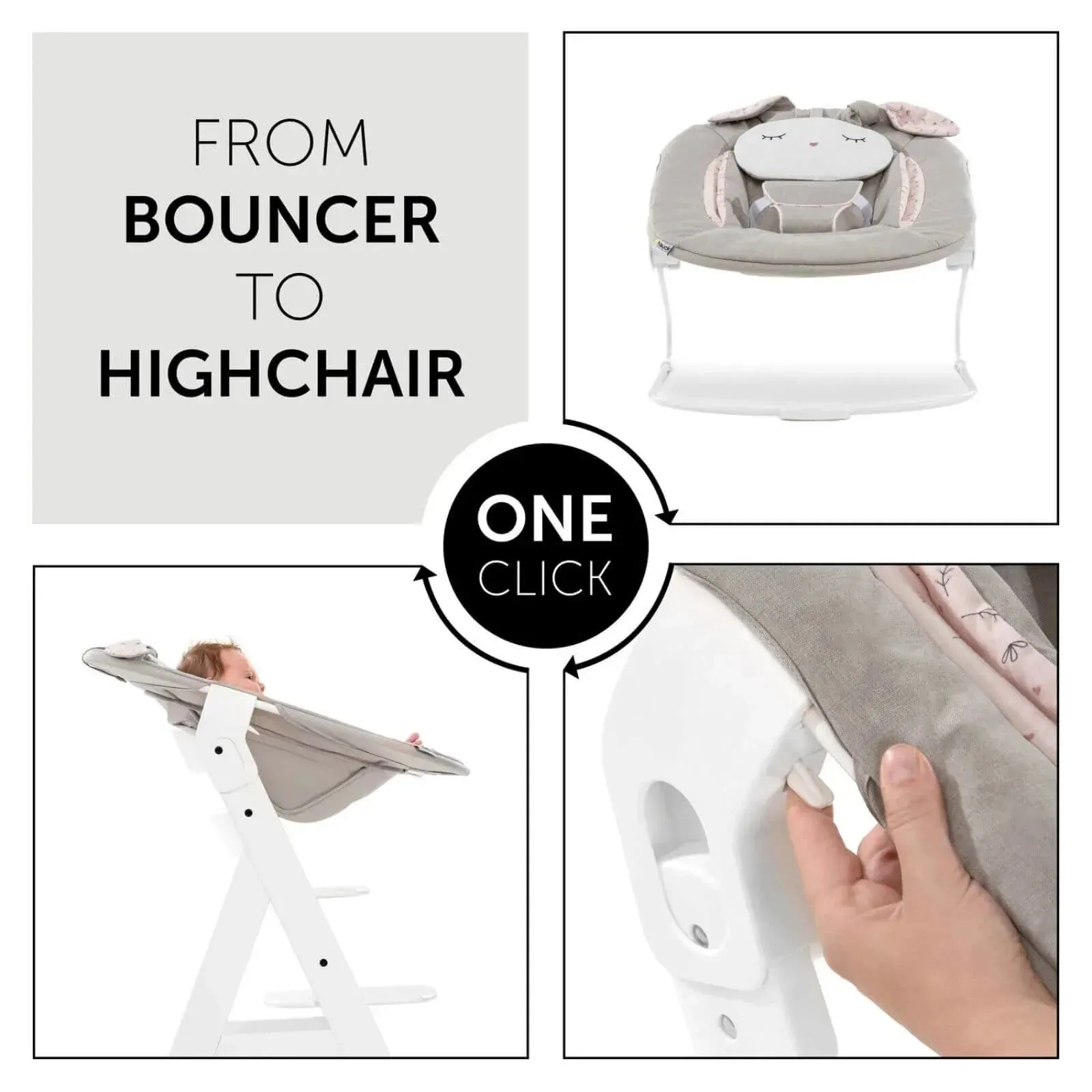 Hauck Alpha Bouncer 2-in-1 - Beige Bloom