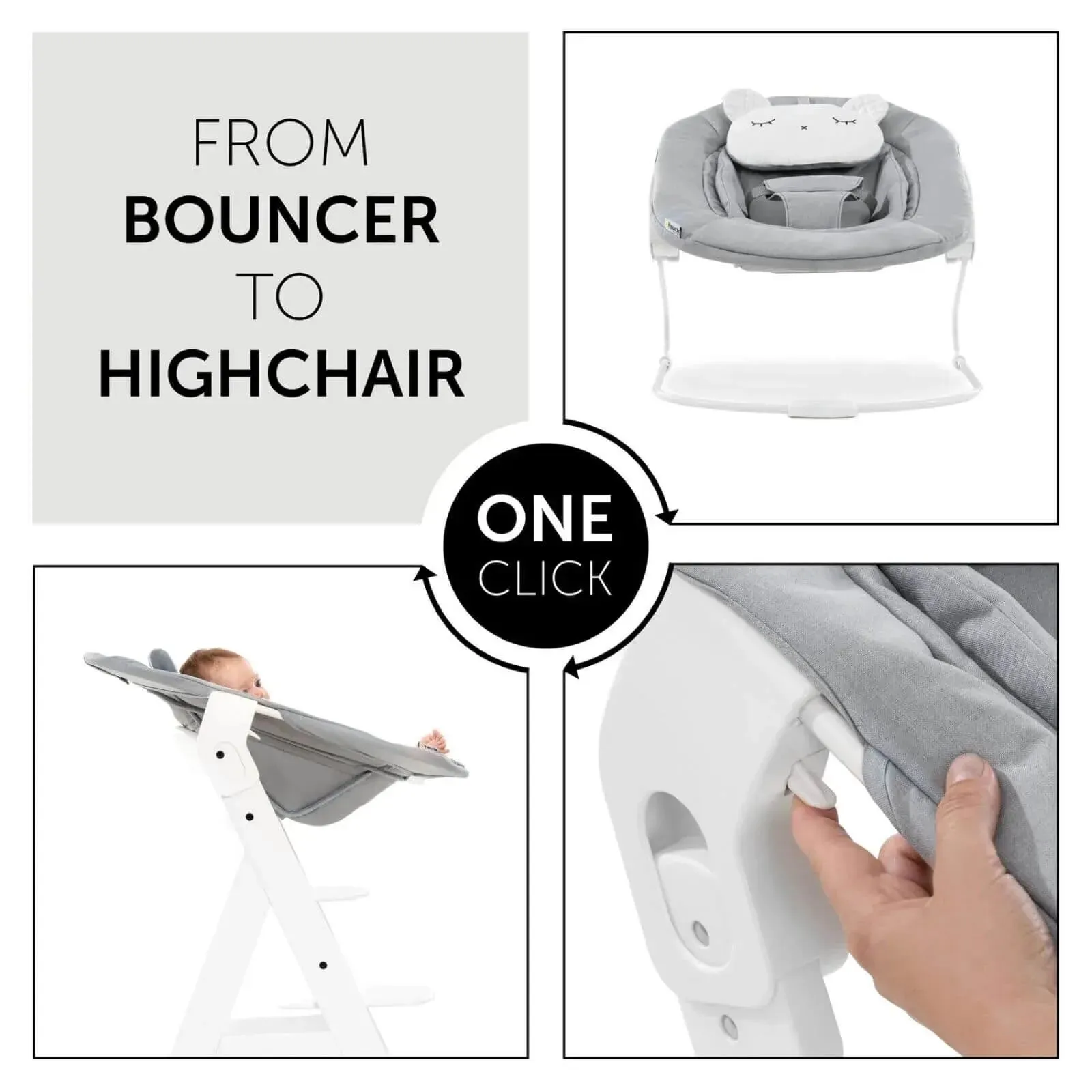 Hauck Alpha Bouncer 2-in-1 - Light Grey