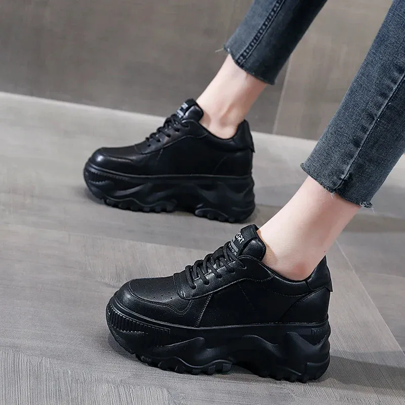 Joskaa 2024 New Black Platform Sneakers New