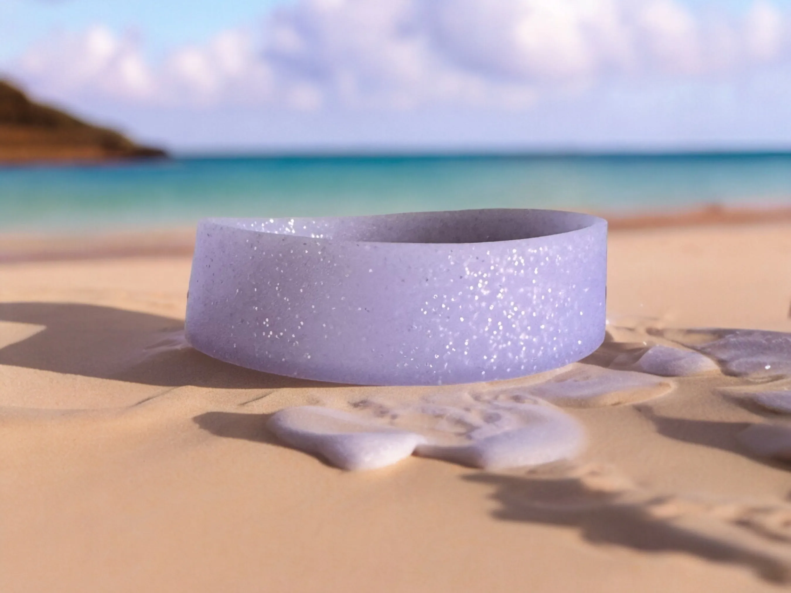 Lavender Glitter | Silicone Tumbler Bumper