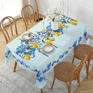 Lemon Tablecloth Wholesale, Wrinkle Resistant Summer Table Cover