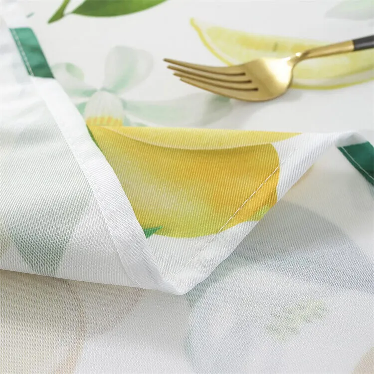 Lemon Tablecloth Wholesale, Wrinkle Resistant Summer Table Cover