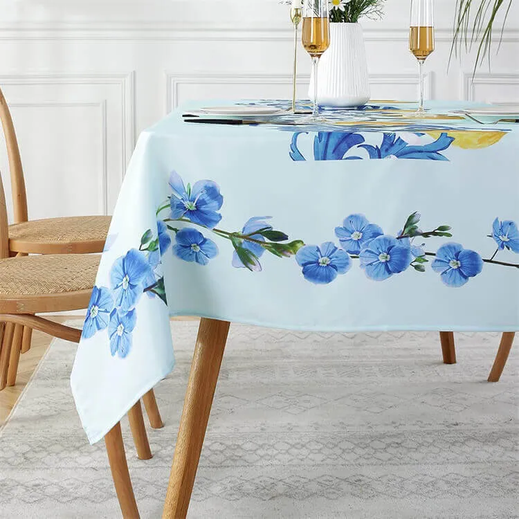 Lemon Tablecloth Wholesale, Wrinkle Resistant Summer Table Cover