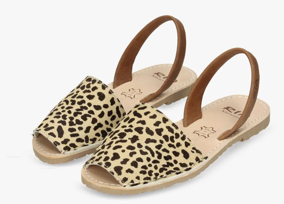 Leopard Print Slingback Sandals