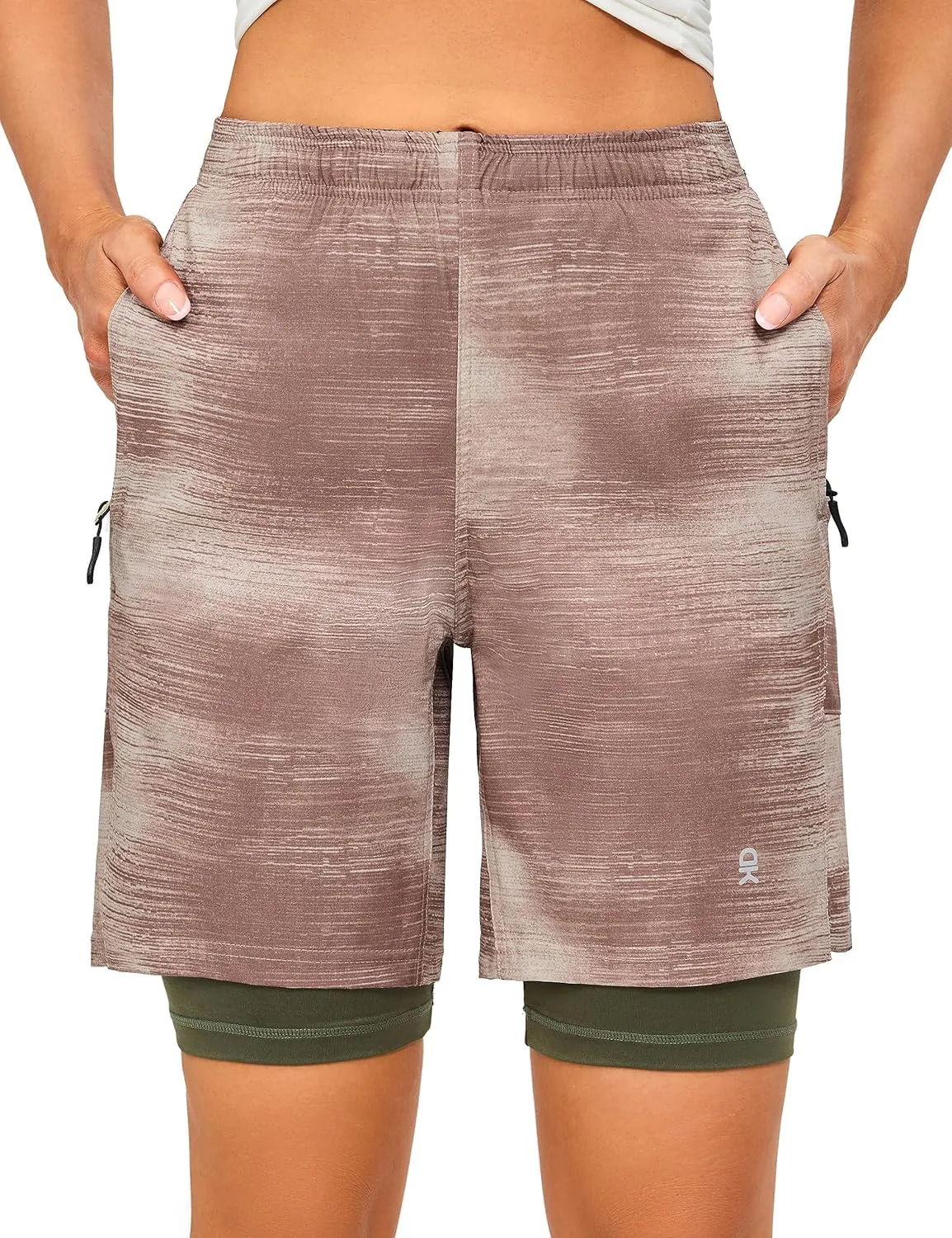 Little Donkey Andy Womens Quick Dry Board Shorts 9" Lightweight Stretch Swim Beach Shorts with Liner and Pockets
