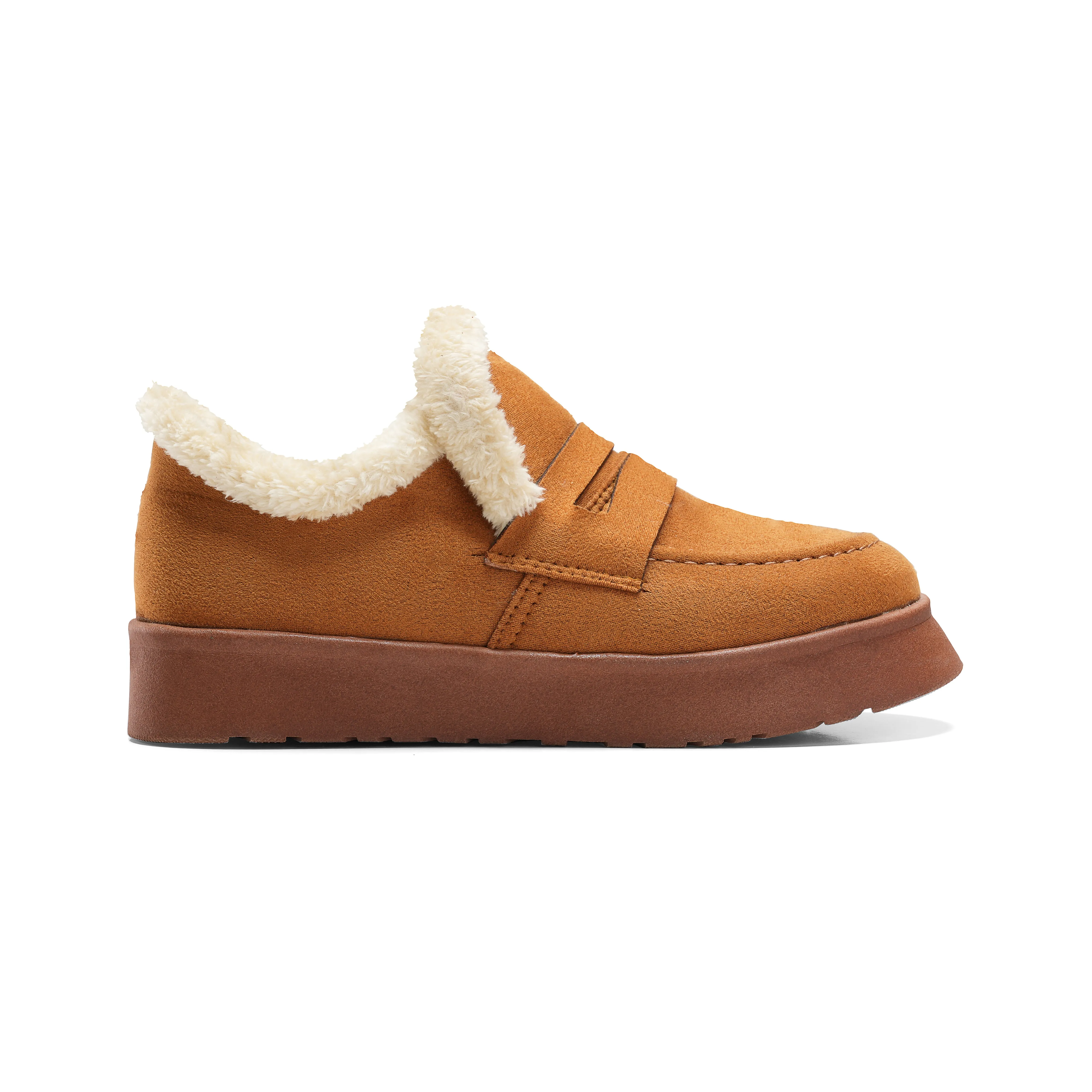 Loafer Style Ankle Boots - Camel
