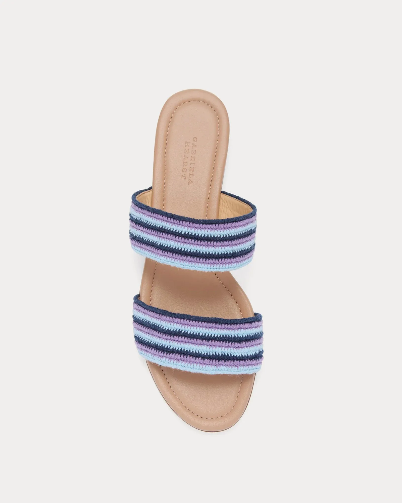 Lora Flat Crochet Nude / Navy Multi Sandals