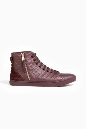 Louis Vuitton Burgundy Zipper Trainers - Size 39