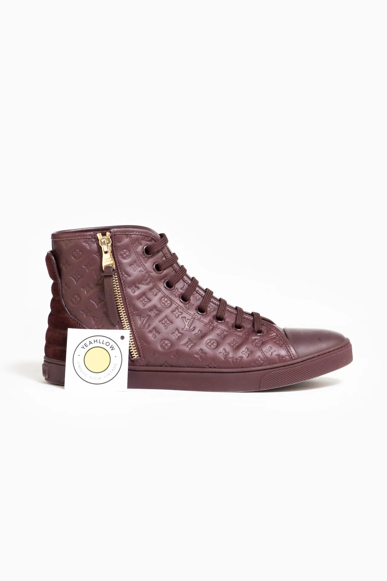 Louis Vuitton Burgundy Zipper Trainers - Size 39