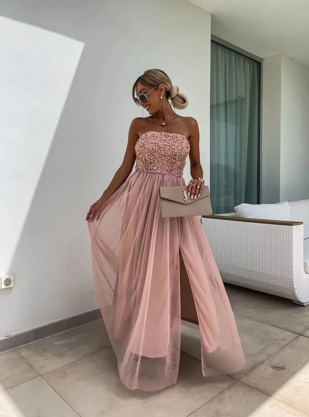 Mary Strapless Maxi Dress