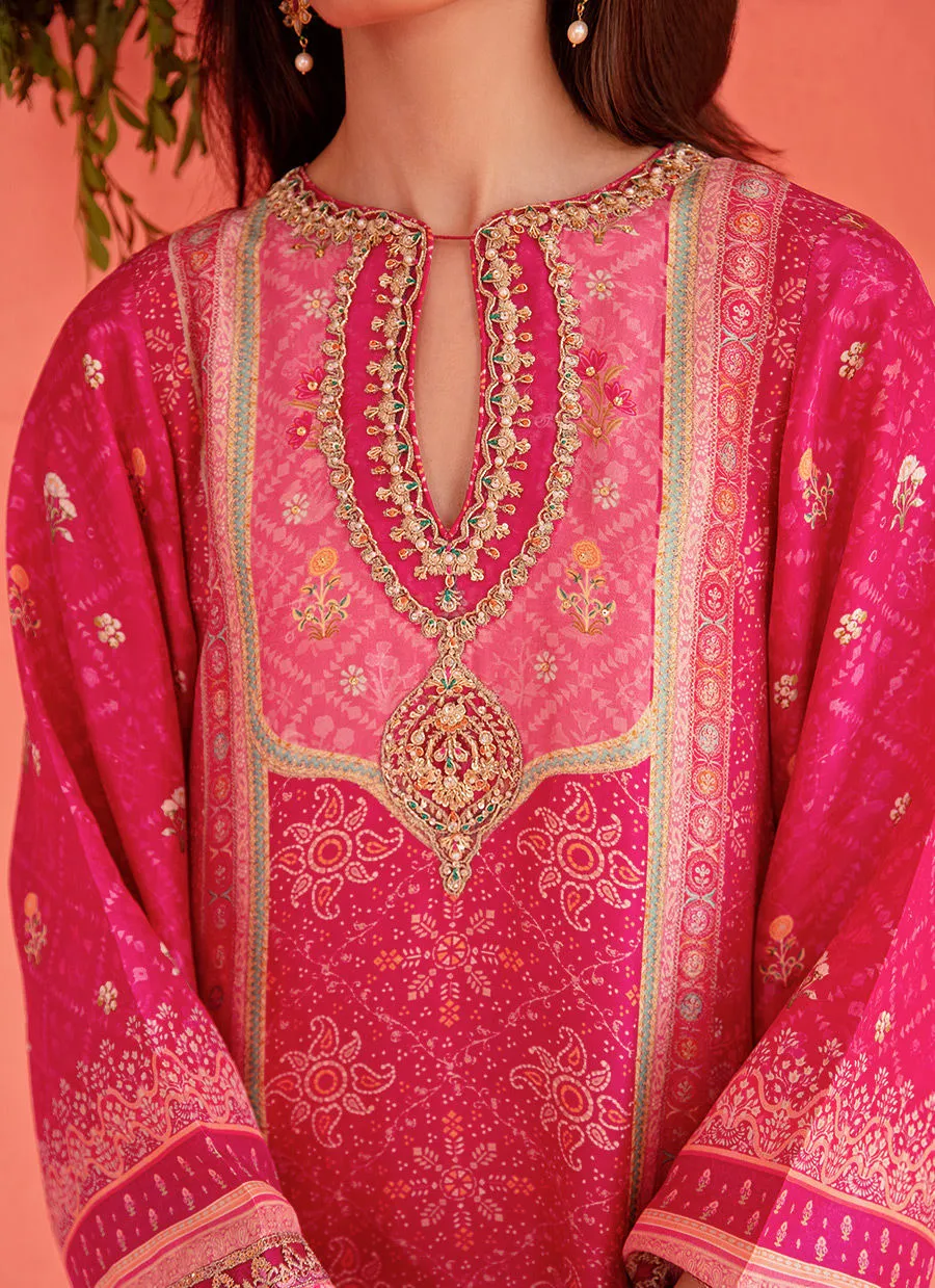 Mayna Festive Luxe Pret 23 - Asha Magenta Shirt And Dupatta
