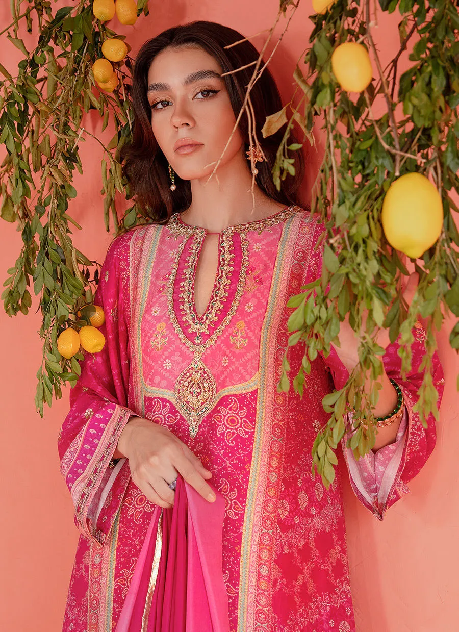 Mayna Festive Luxe Pret 23 - Asha Magenta Shirt And Dupatta