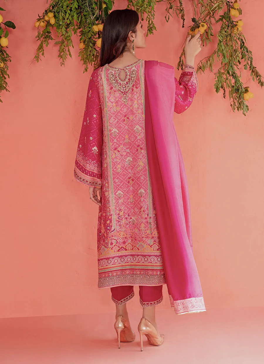 Mayna Festive Luxe Pret 23 - Asha Magenta Shirt And Dupatta