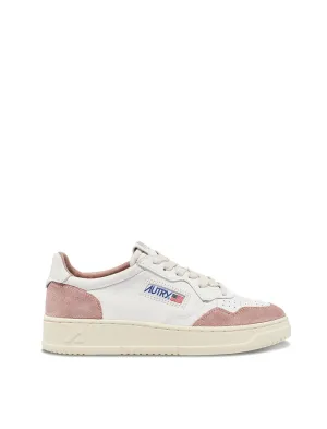 Medalist Low Trainers White Goatskin / Pink Suede