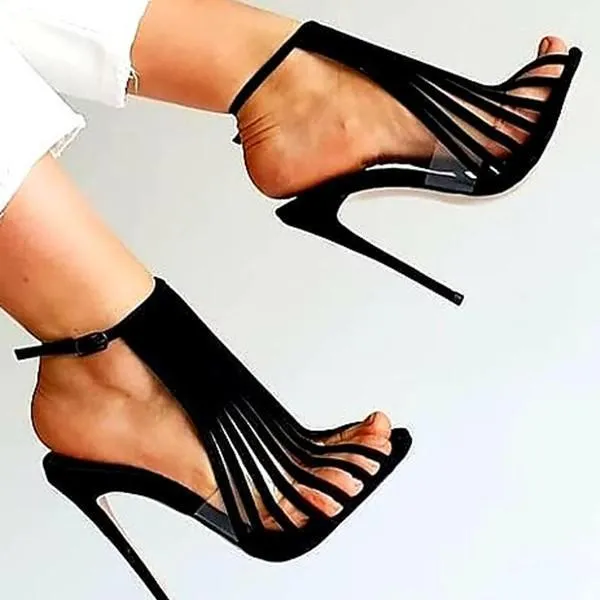 Multi Strap Adjustable Buckle Stiletto Heels