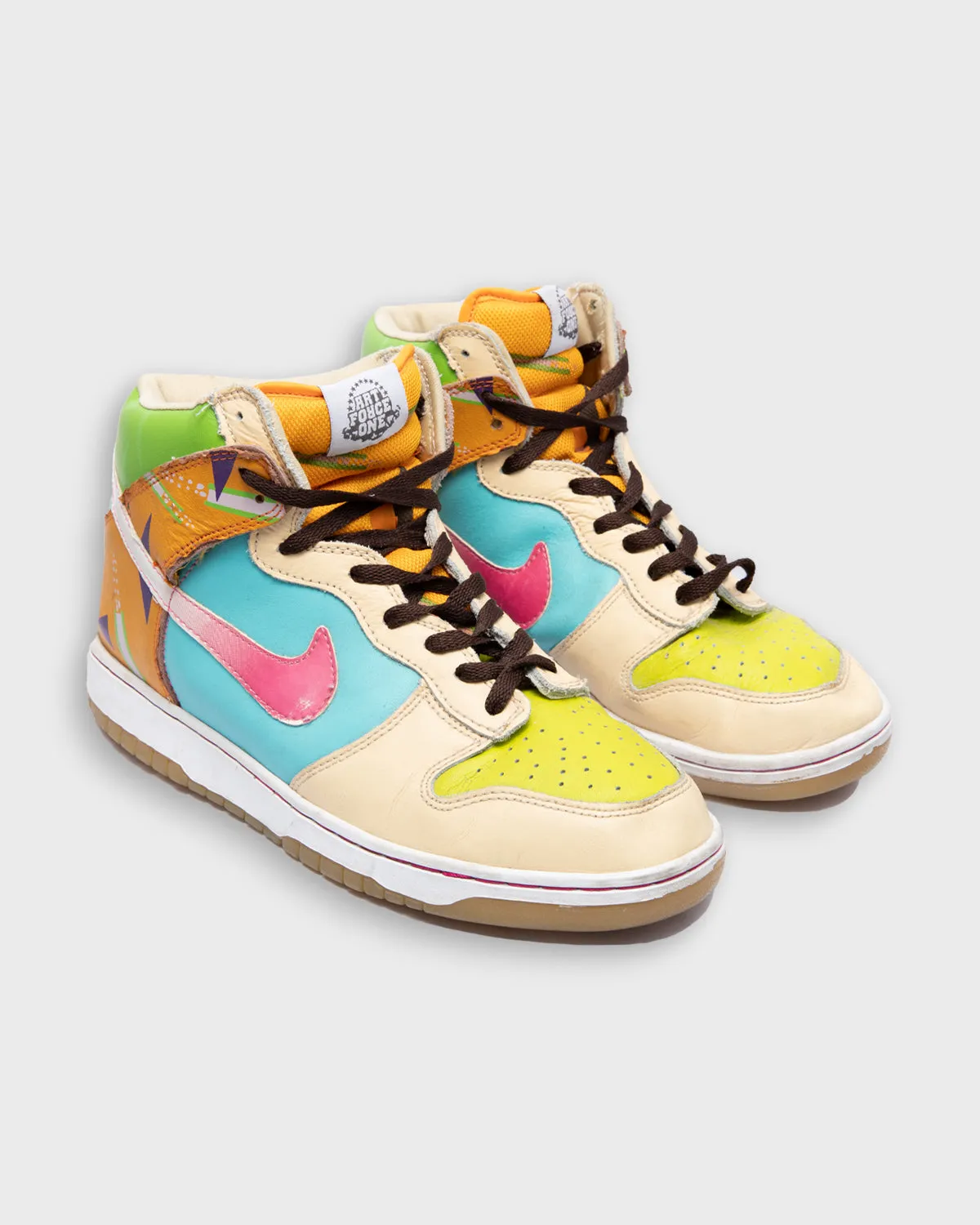 Multicoloured Memphis Nike high top dunks
