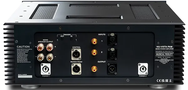 Musical Fidelity MUFTUBNUPAMBK Discrete Mono Power Amplifier w/Separate Power Supply (Black)