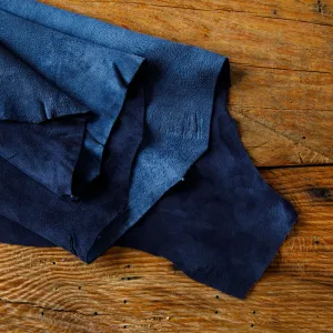 Navy Blue Vegetable Tanned Goat Suede