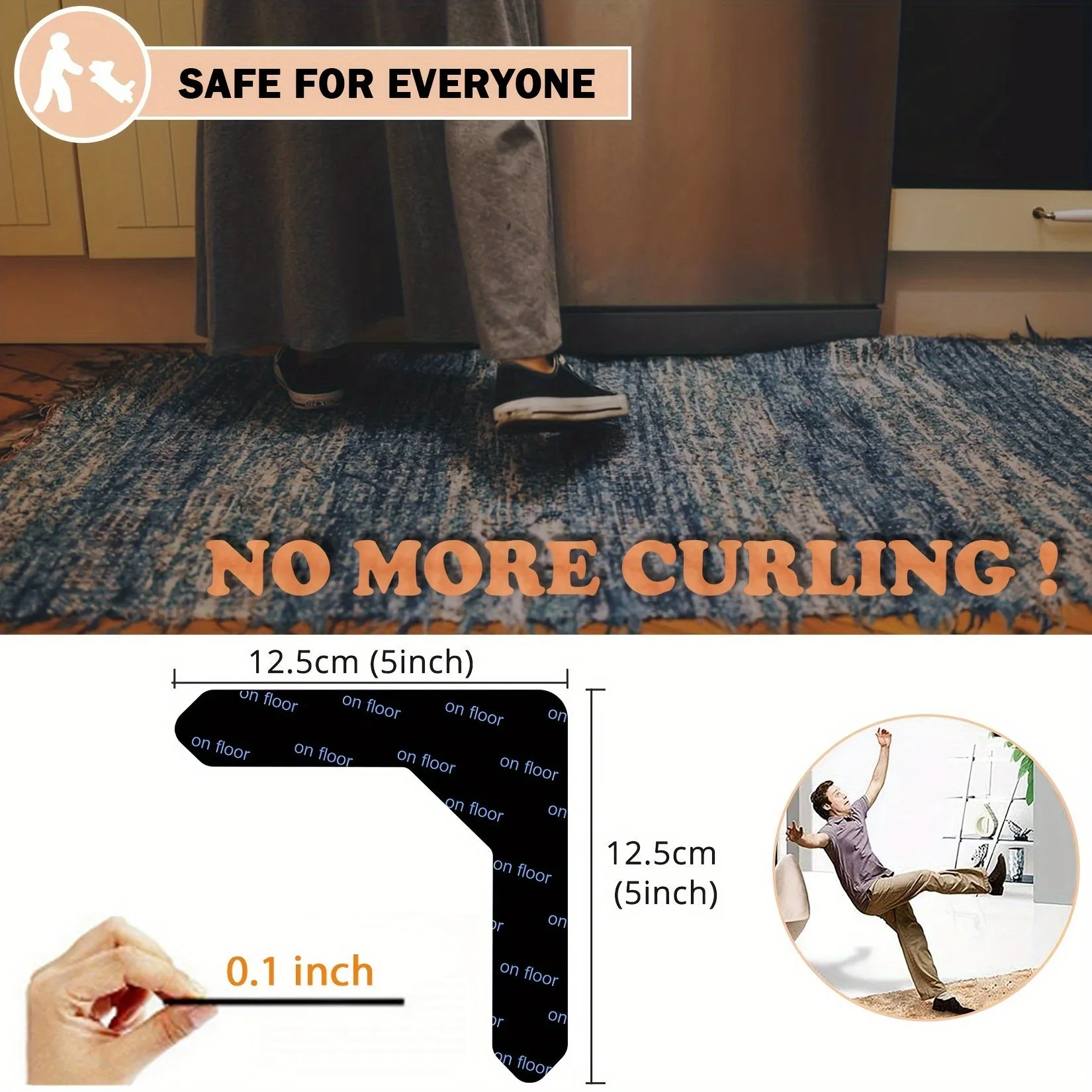 Nonslip Carpet Stickers Stop Rugs from Sliding