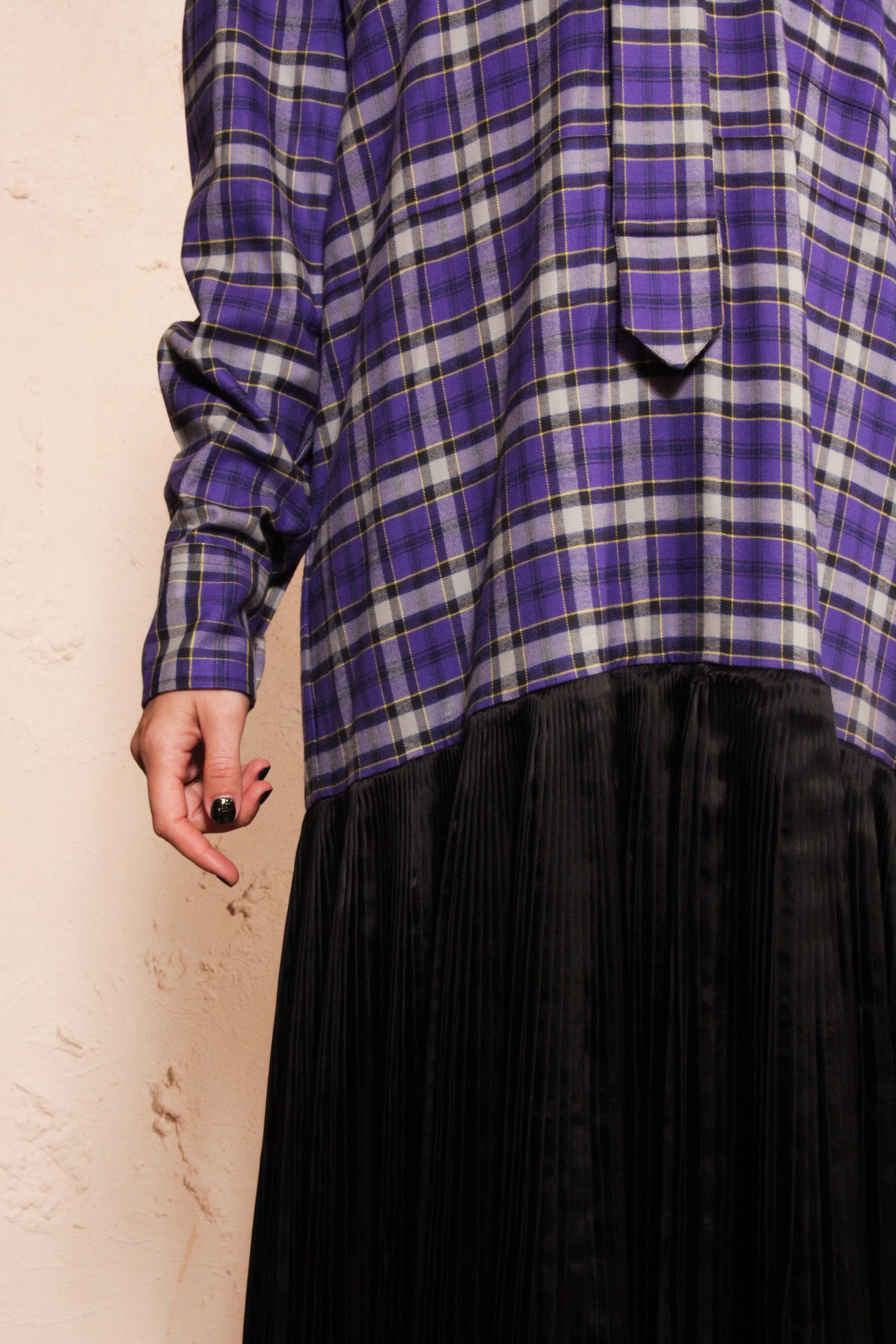 Pleated Tartan Dress