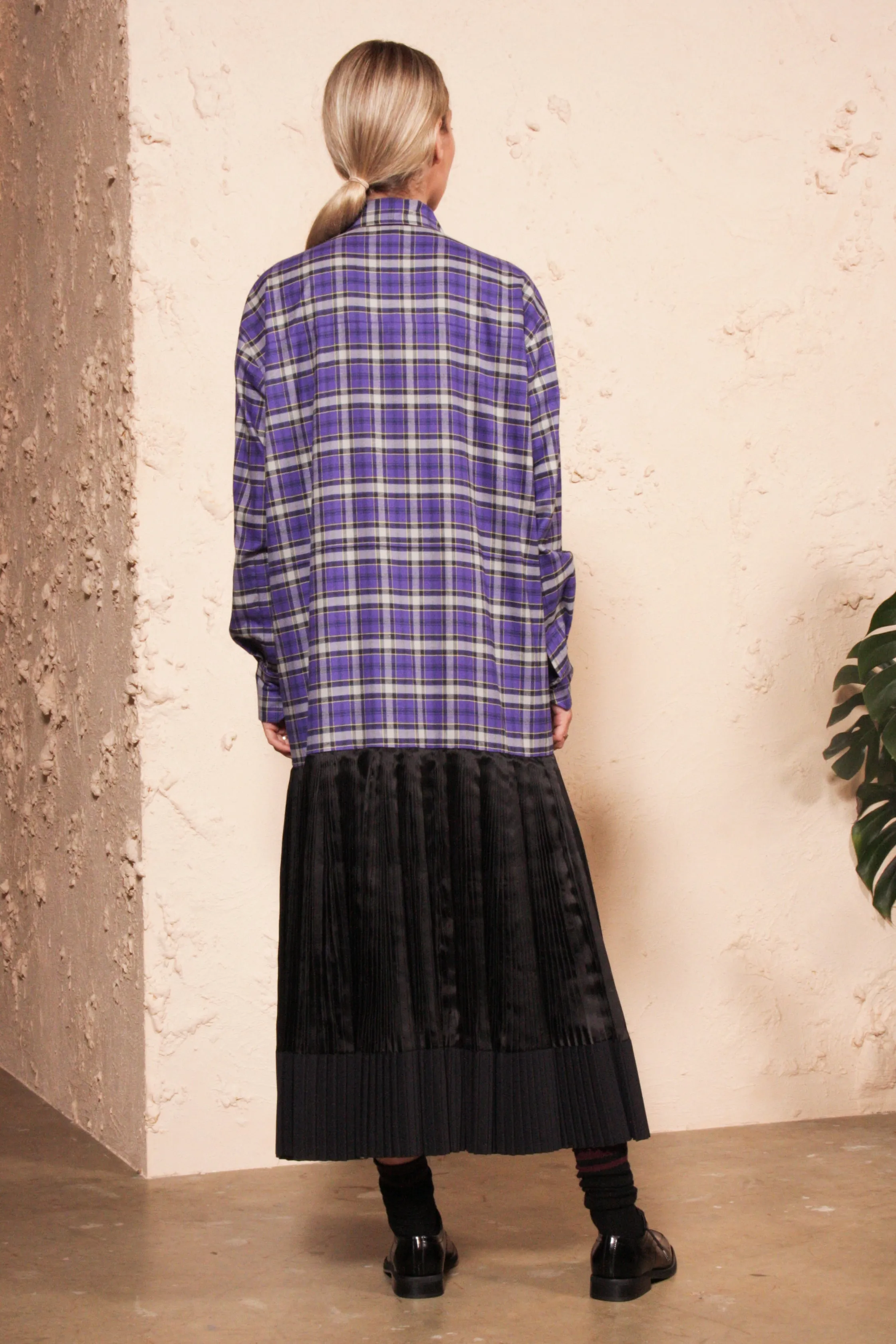 Pleated Tartan Dress