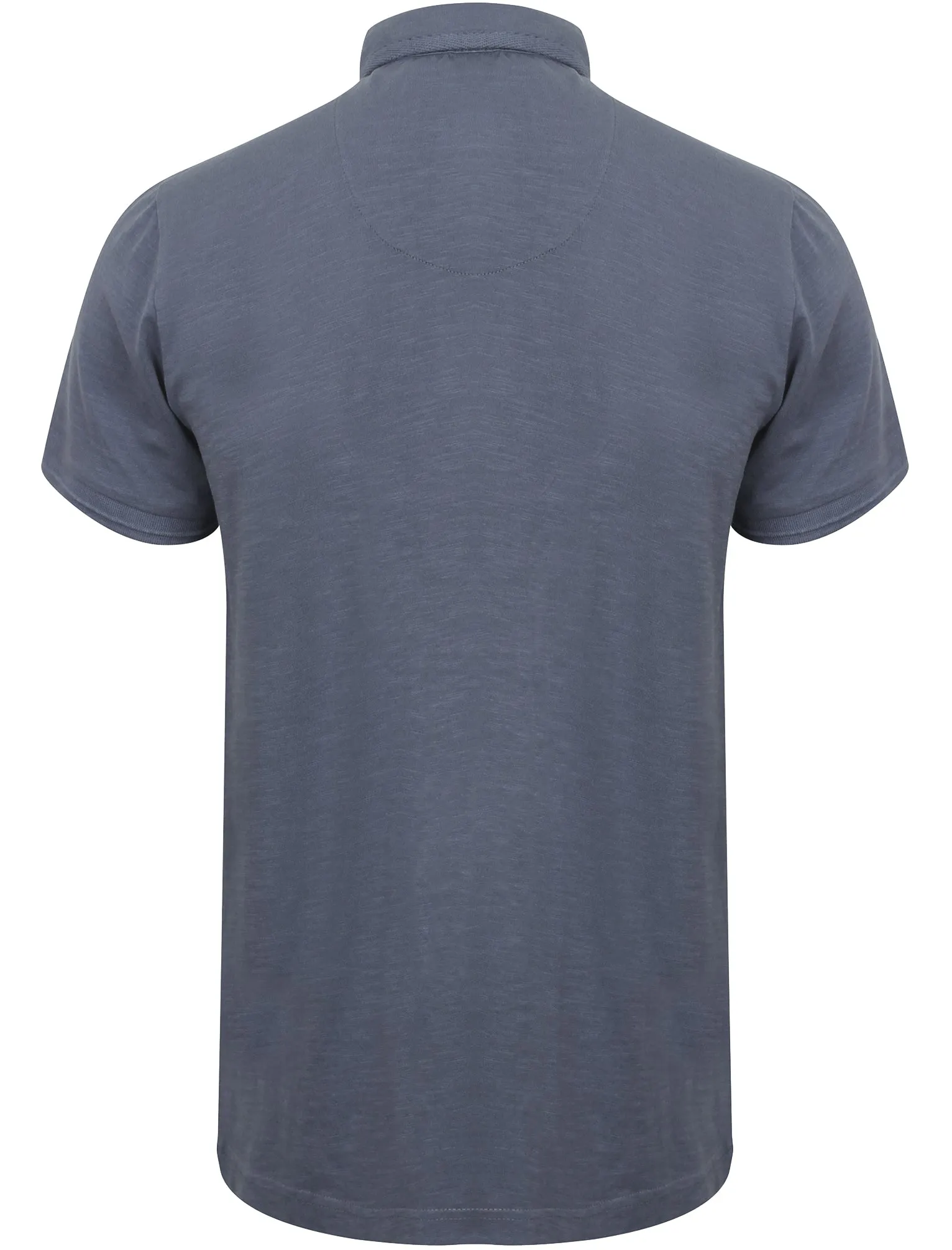 Port Wing Cotton Slub Polo Shirt in Vintage Indigo - Tokyo Laundry