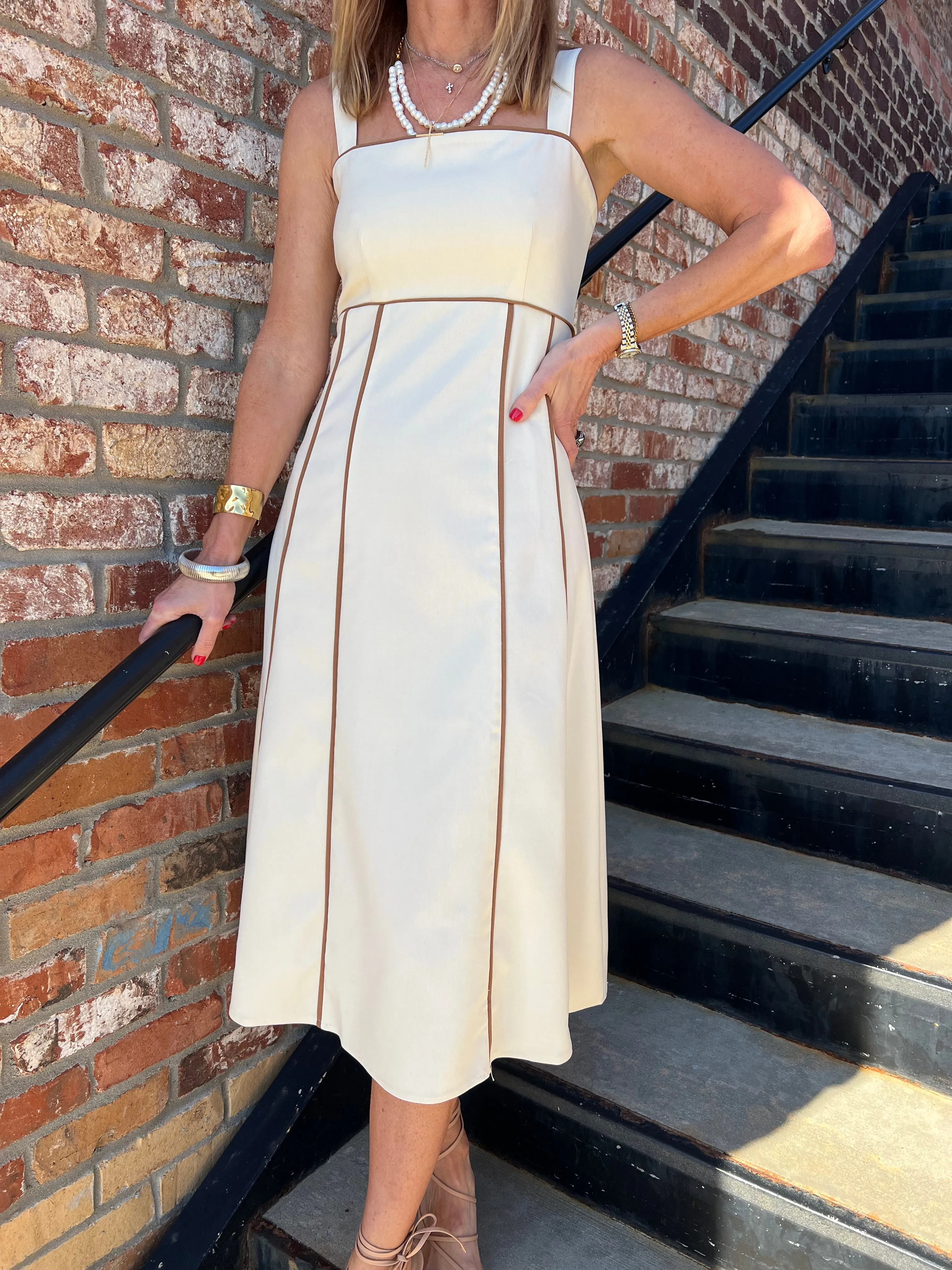 Sage The Label | Vagabond Contrast Piping Mini Dress